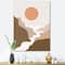 Designart - Lanscape With Full Moon In Terracotta Tones - Modern Canvas Wall Art Print
